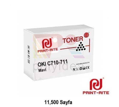 Print-Rite OKI C710/711 - TFO209CNLJ - PRINT-RITE TFO209CNLJ - MAVİ LASERJET TONER TFO209CNLJ